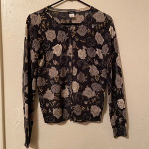 J Crew floral cardigan